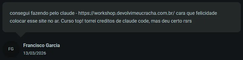 Depoimento de aluno da Formação AI Designer — depoimento fancisco garcia