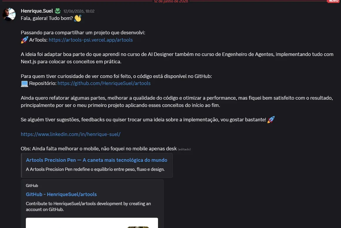 Depoimento de aluno da Formação AI Designer — caneta1