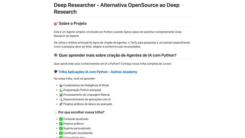 Deep Research Agno
