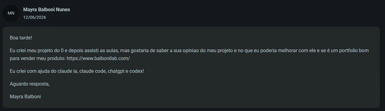 Depoimento de aluno da Formação AI Designer — depoimento_mayra_balboni