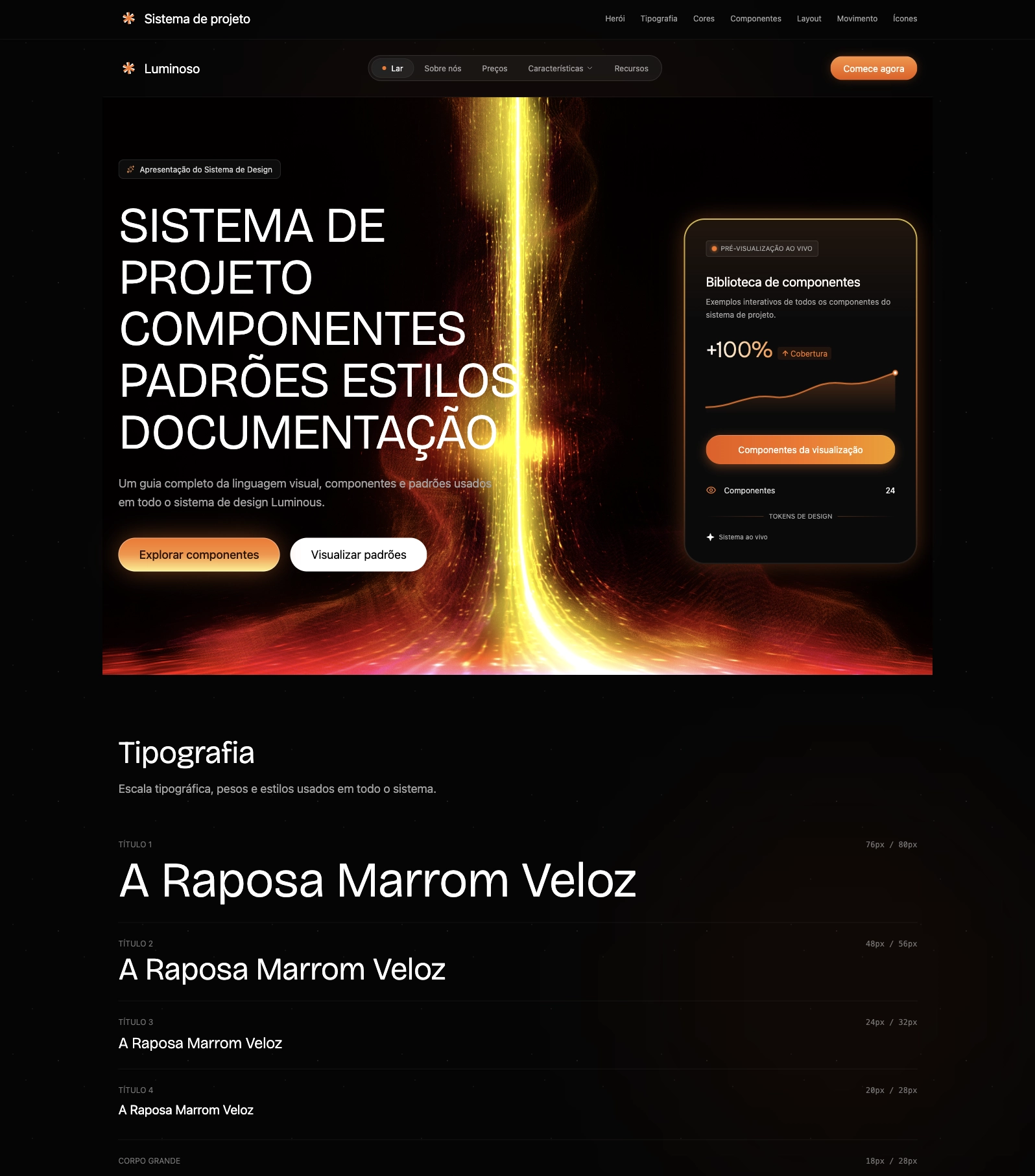 Preview de projeto com estilo arquitetonico