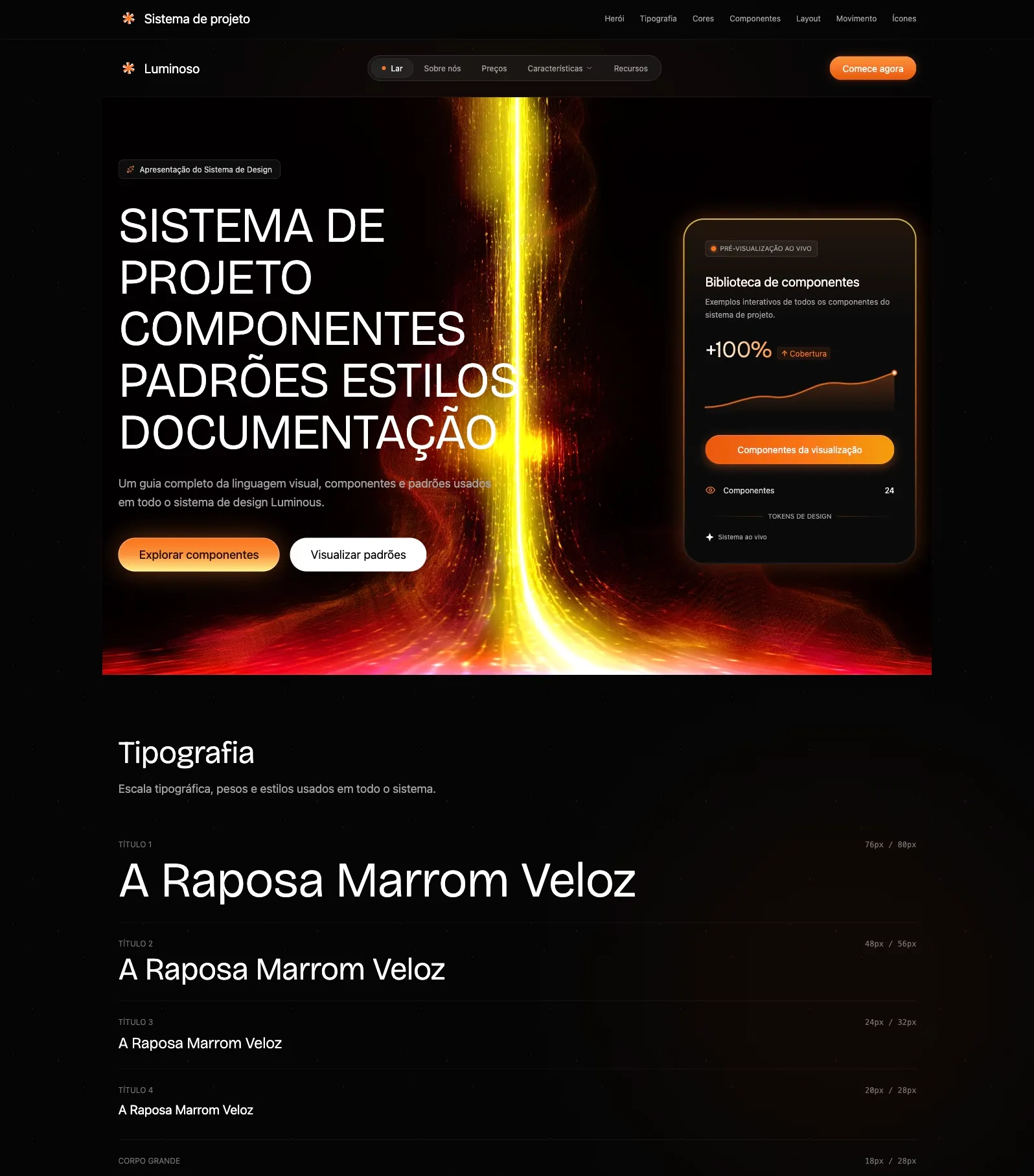 Preview de projeto com estilo arquitetonico