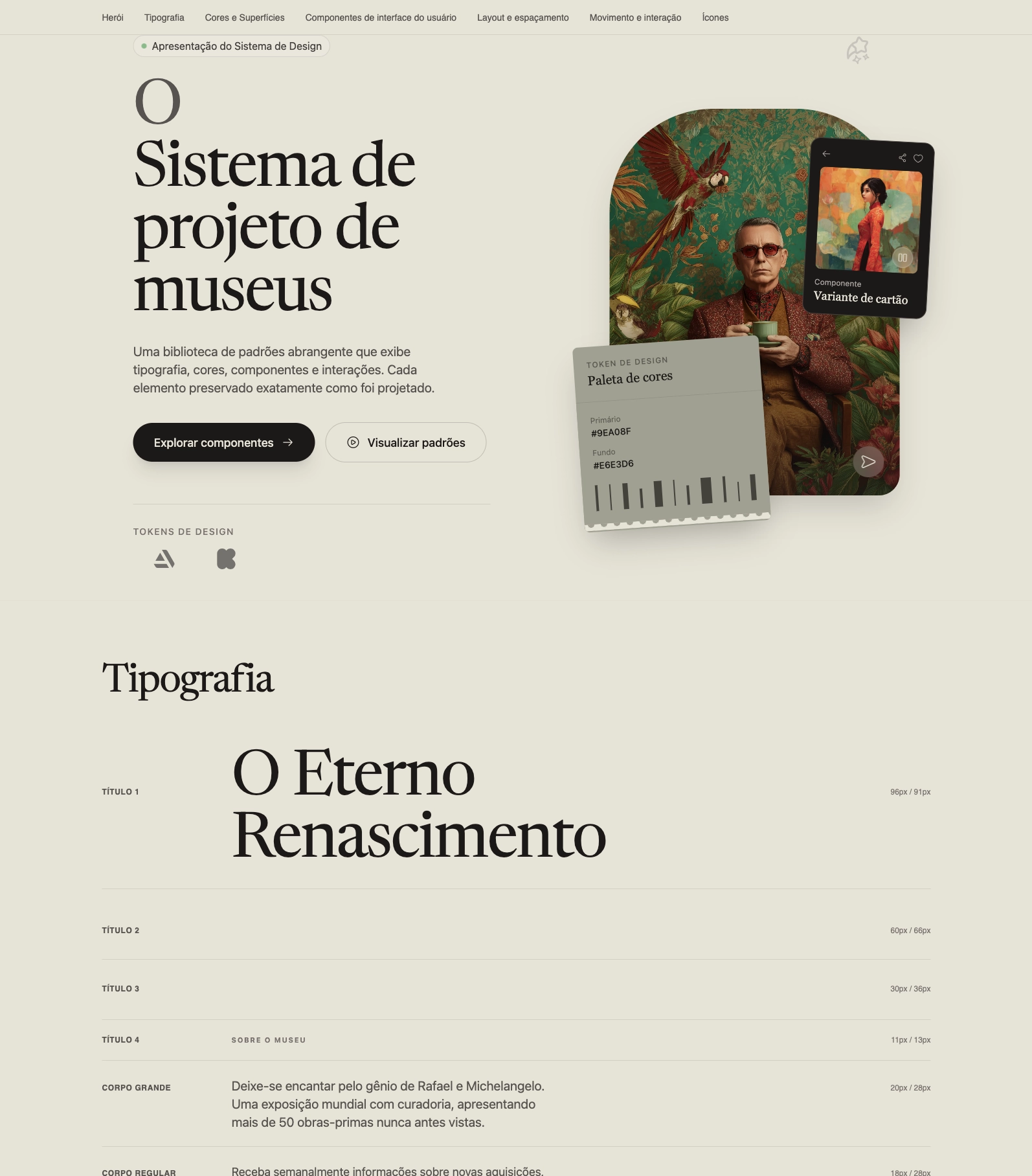 Preview de interface com visual tecnologico