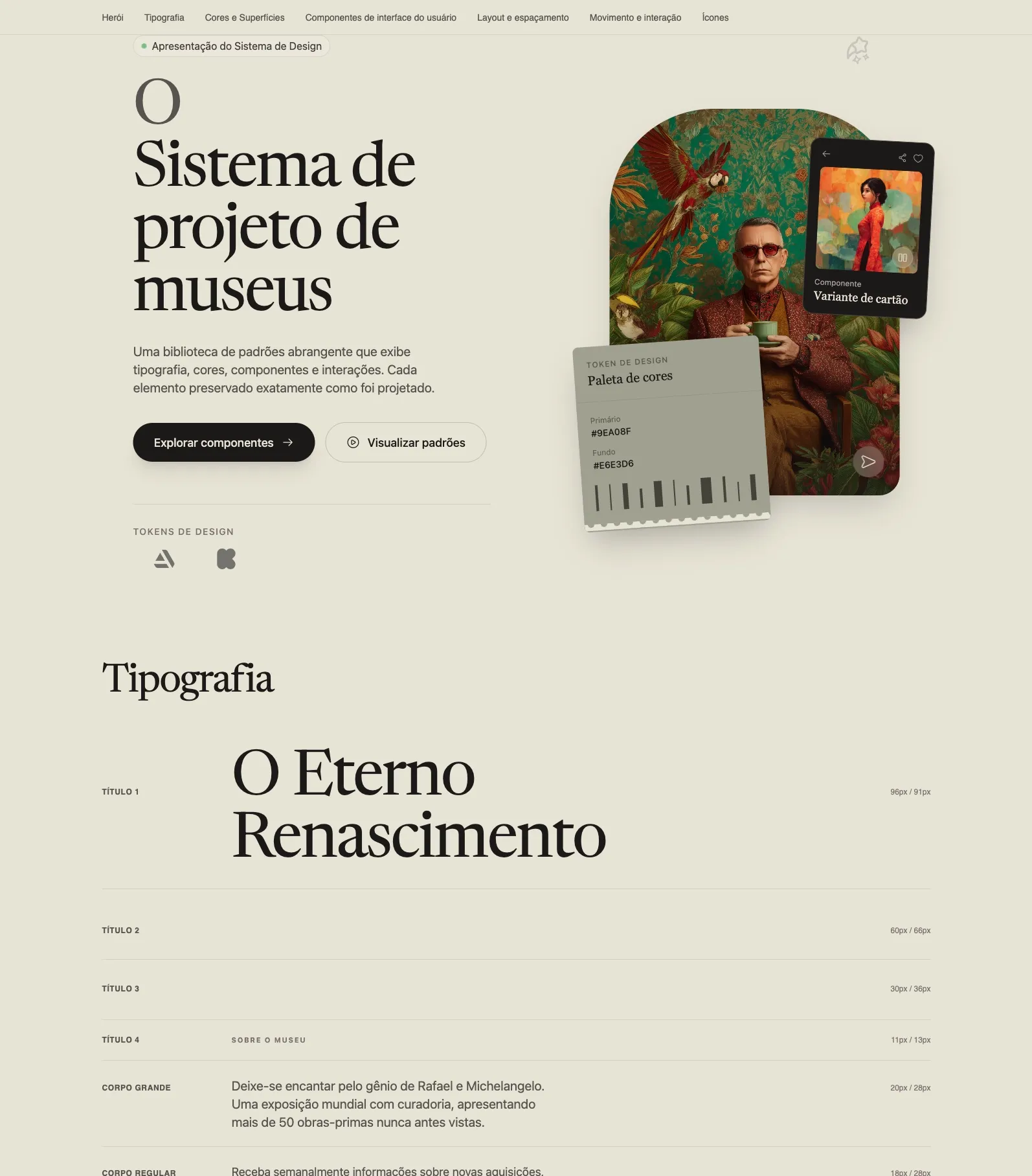 Preview de interface com visual tecnologico