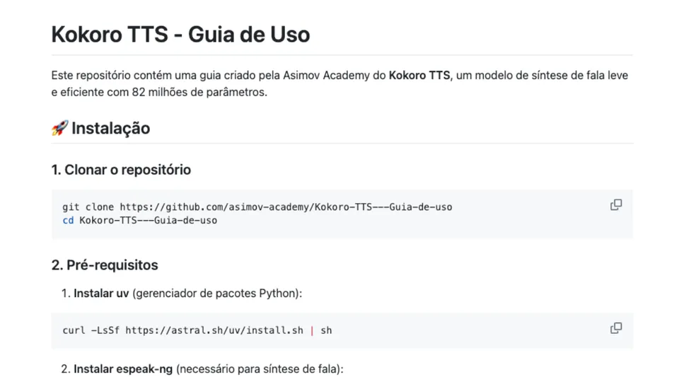 Kokoro TTS – Modelo de geração de voz gratuito