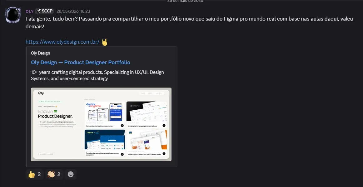 Depoimento de aluno da Formação AI Designer — portfolio3