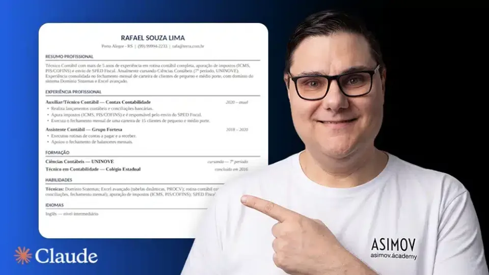 Skill Gera CV: currículo organizado com Claude