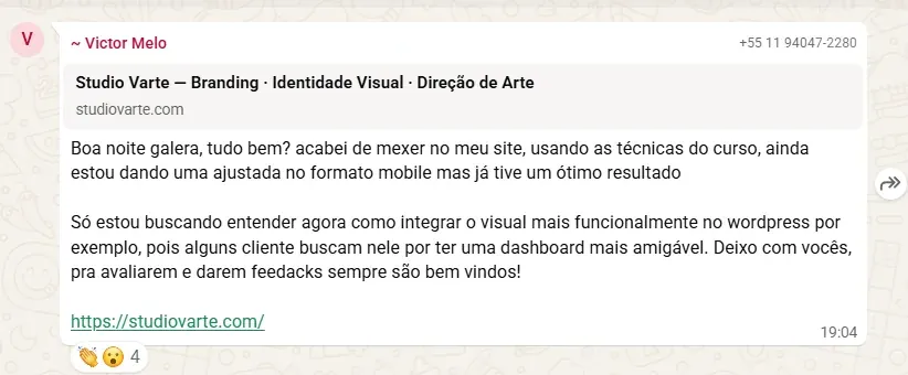 Depoimento de aluno da Formação AI Designer — studio1